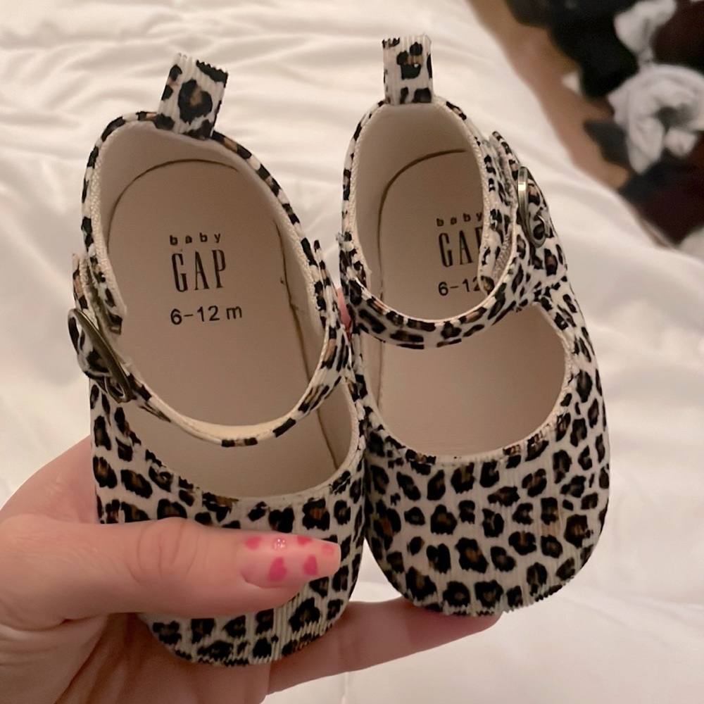 Gap leopard baby shoes (Mary Janes) 6-12 months
